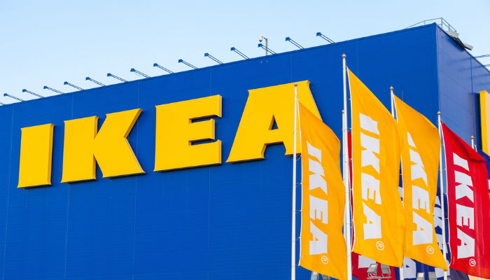 The exterior of an IKEA store in Samara, Russia