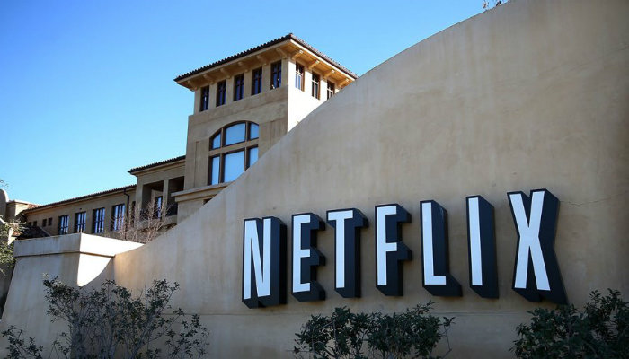 The exterior of the Netflix headquarters