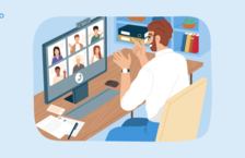 A supervisor managing a virtual team