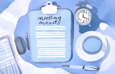 A template for taking meeting minutes